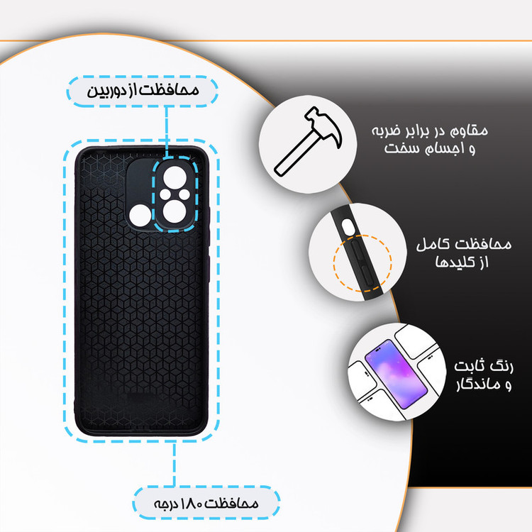 کاور گارد قاب مدل دخترانه مناسب برای گوشی موبایل شیائومی Poco C55
