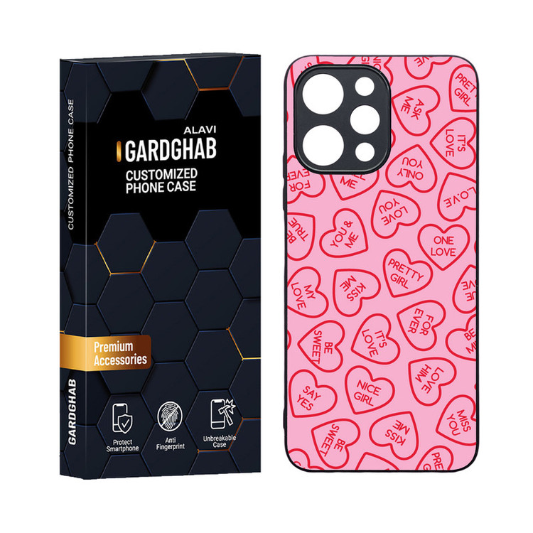 کاور گارد قاب علوی مدل دورژله ای عاشقانه مناسب برای گوشی موبایل شیائومی Redmi 12 4G / 12 5G