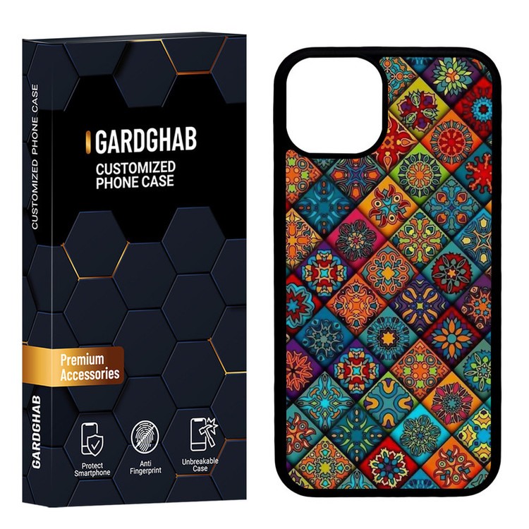 کاور گارد قاب مدل پشت گلس هنری مناسب برای گوشی موبایل اپل iPhone 13