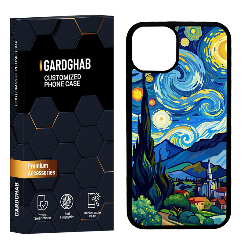 کاور گارد قاب مدل پشت گلس هنری مناسب برای گوشی موبایل اپل iPhone 13