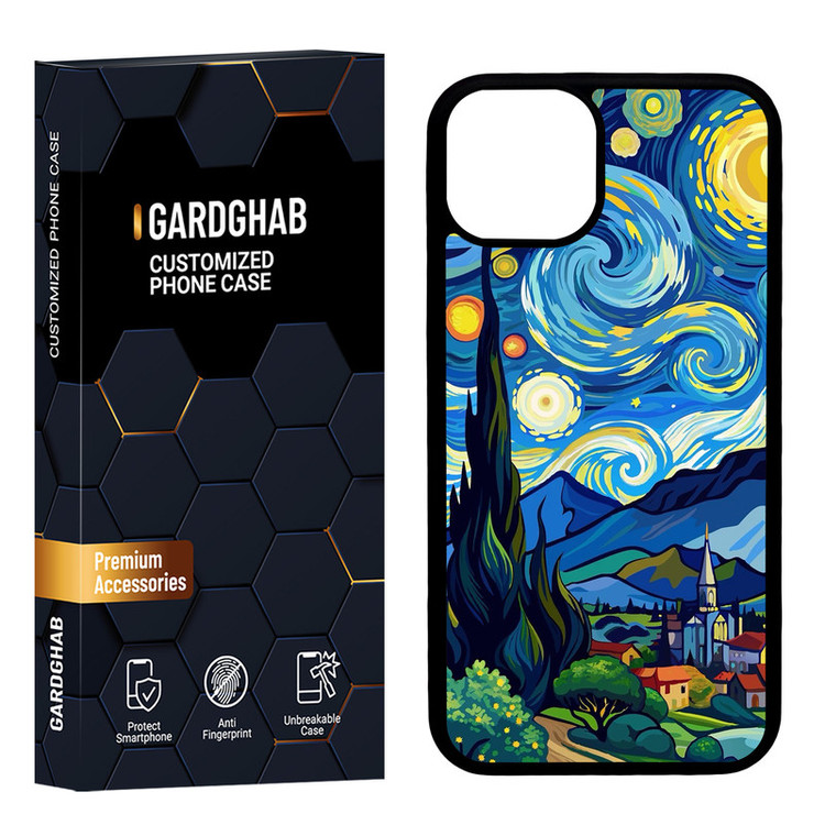 کاور گارد قاب مدل پشت گلس هنری مناسب برای گوشی موبایل اپل iPhone 13