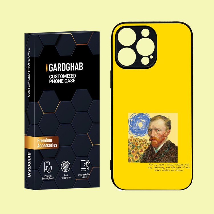 کاور گارد قاب مدل دور ژله ای پشت گلس هنری مناسب برای گوشی موبایل اپل iPhone 16 Pro Max