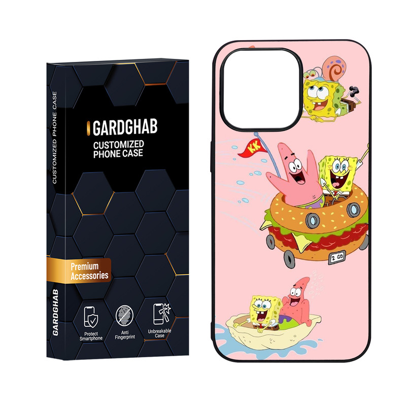 کاور گارد قاب مدل دور ژله ای پشت گلس فانتزی مناسب برای گوشی موبایل اپل iPhone 15 Pro Max