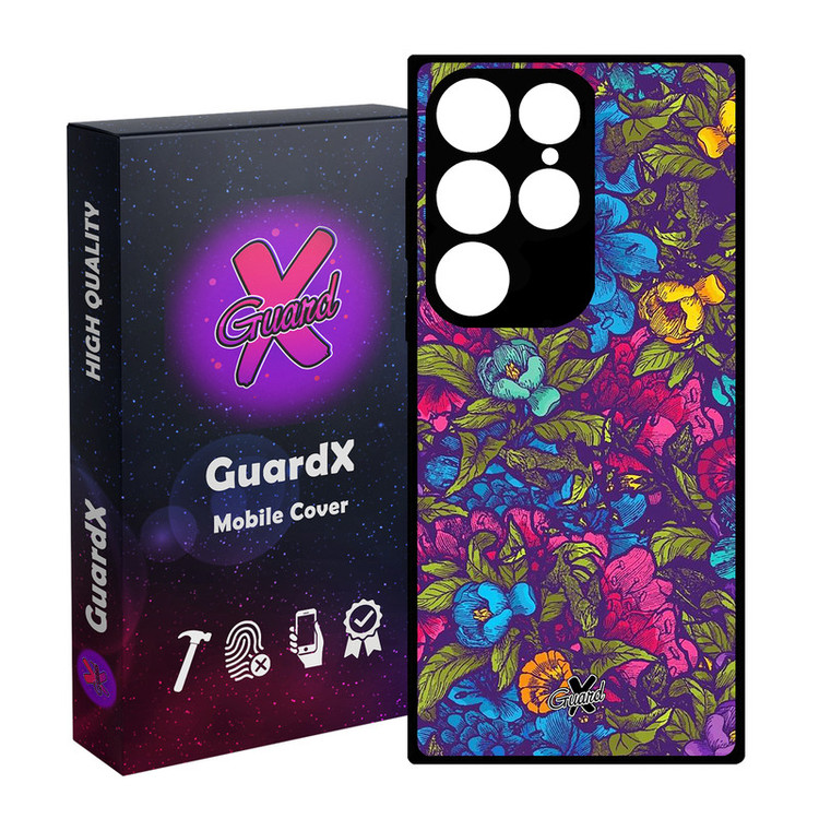 کاور گارد ایکس طرح Flower مدل Glass10224 مناسب برای گوشی موبایل سامسونگ Galaxy S24 Ultra