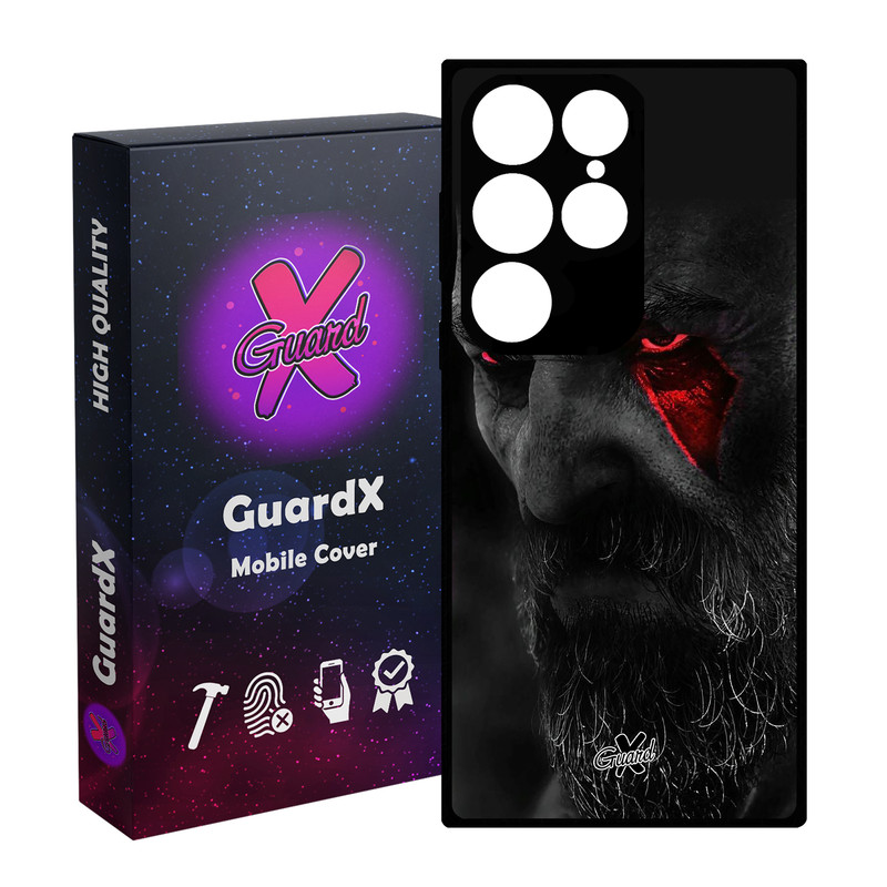 کاور گارد ایکس طرح God of War مدل Glass10349 مناسب برای گوشی موبایل سامسونگ Galaxy S24 Ultra