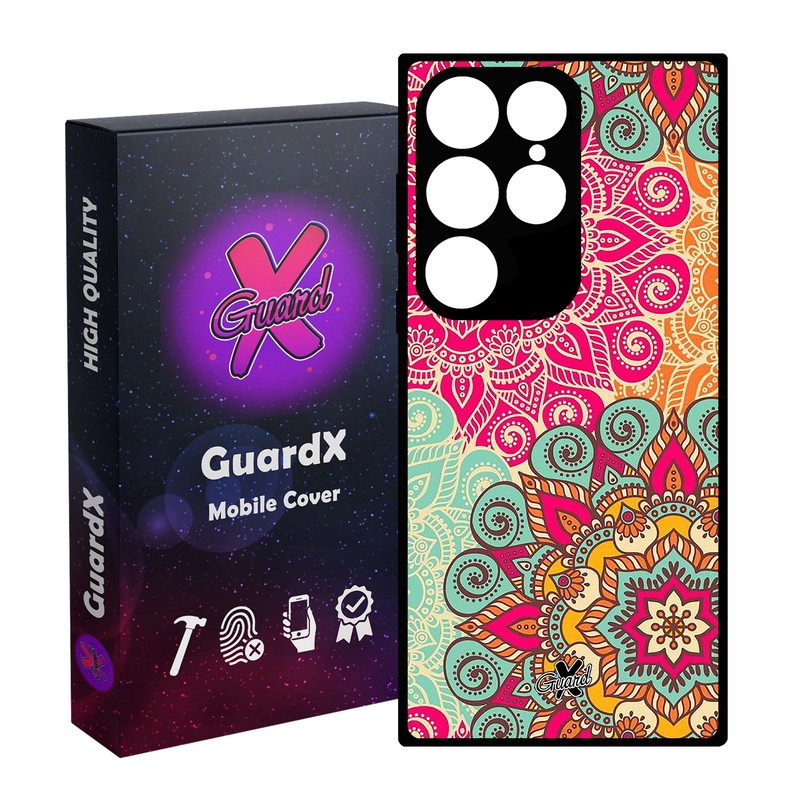 کاور گارد ایکس طرح Mandala مدل Glass10214 مناسب برای گوشی موبایل سامسونگ Galaxy S24 Ultra
