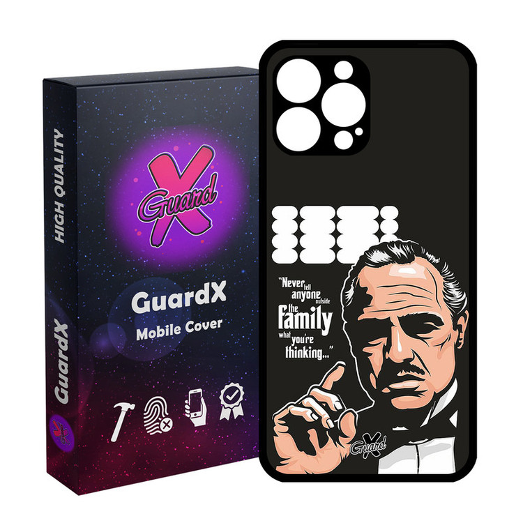 کاور گارد ایکس طرح God Father مدل Glass10197 مناسب برای گوشی موبایل اپل iPhone 14 Pro Max