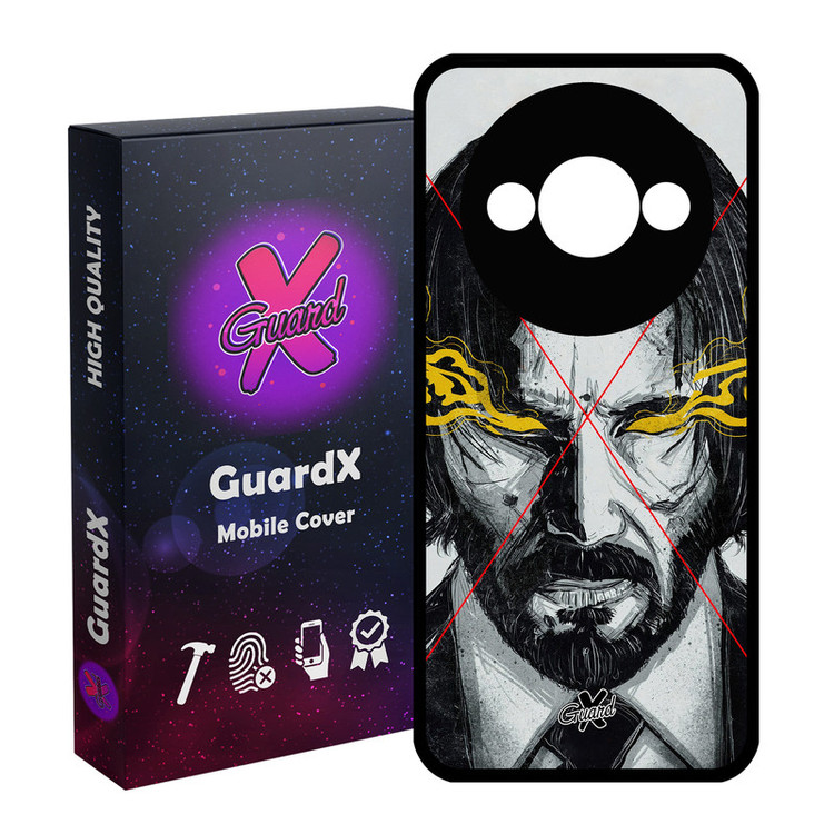 کاور گارد ایکس طرح John Wick مدل قاب Glass10158 مناسب برای گوشی موبایل شیائومی Redmi A3 4G/ A3X 4G/ Poco C61