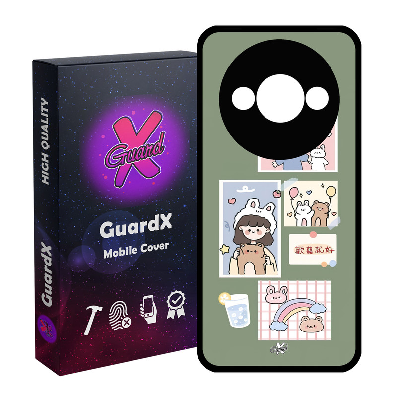 کاور گارد ایکس طرح Girl مدل Glass10514 مناسب برای گوشی موبایل شیائومی Redmi A3 4G/ A3X 4G/ Poco C61
