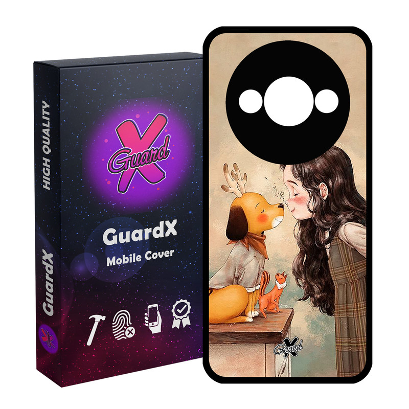 کاور گارد ایکس طرح Girl مدل Glass10323 مناسب برای گوشی موبایل شیائومی Redmi A3 4G/ A3X 4G/ Poco C61