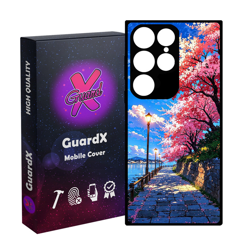 کاور گارد ایکس طرح جاده دریا مدل  Glass10791 مناسب برای گوشی موبایل سامسونگ Galaxy S24 Ultra