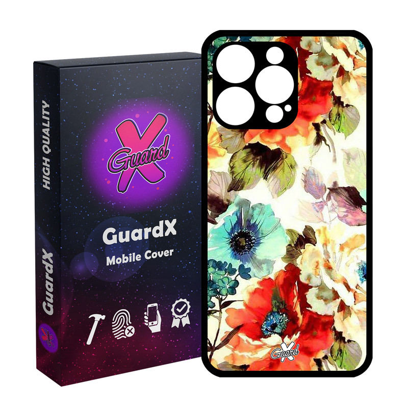 کاور گارد ایکس طرح گل مدل Glass10405 مناسب برای گوشی موبایل اپل iPhone 15 Pro Max