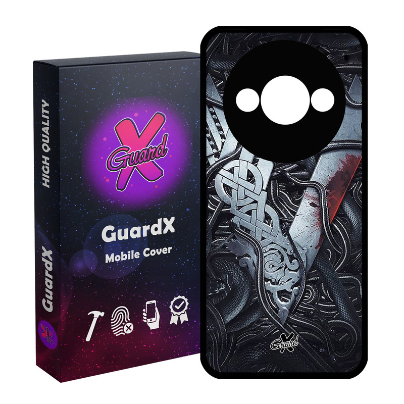 کاور گارد ایکس طرح Vikings مدل قاب Glass10221 مناسب برای گوشی موبایل شیائومی Redmi A3 4G/ A3X 4G/ Poco C61