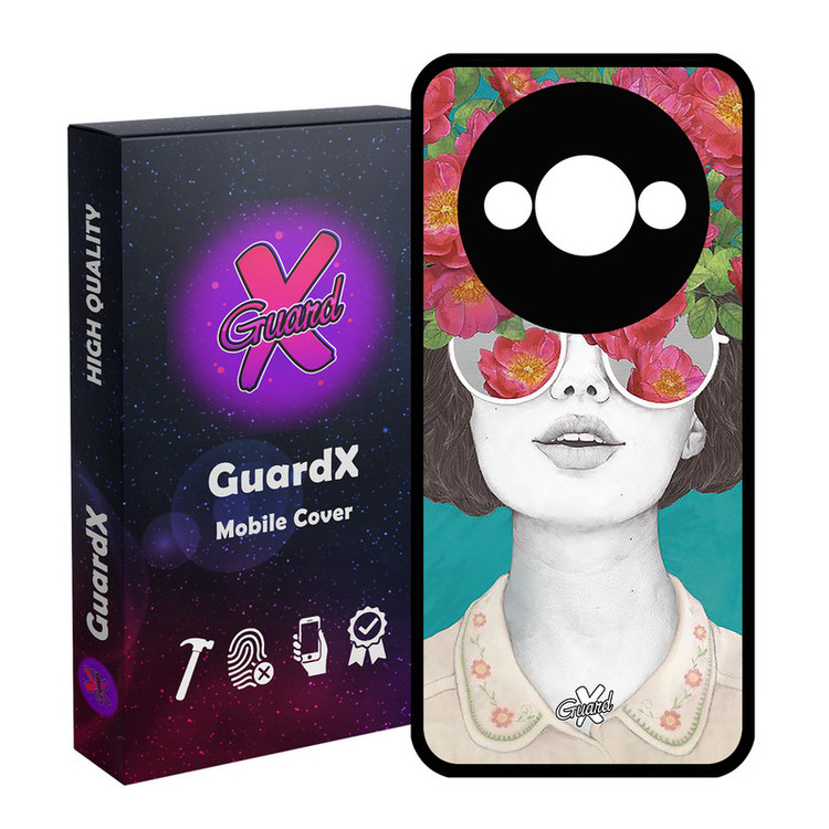 کاور گارد ایکس طرح Girl مدل قاب Glass10148 مناسب برای گوشی موبایل شیائومی Redmi A3 4G/ A3X 4G/ Poco C61