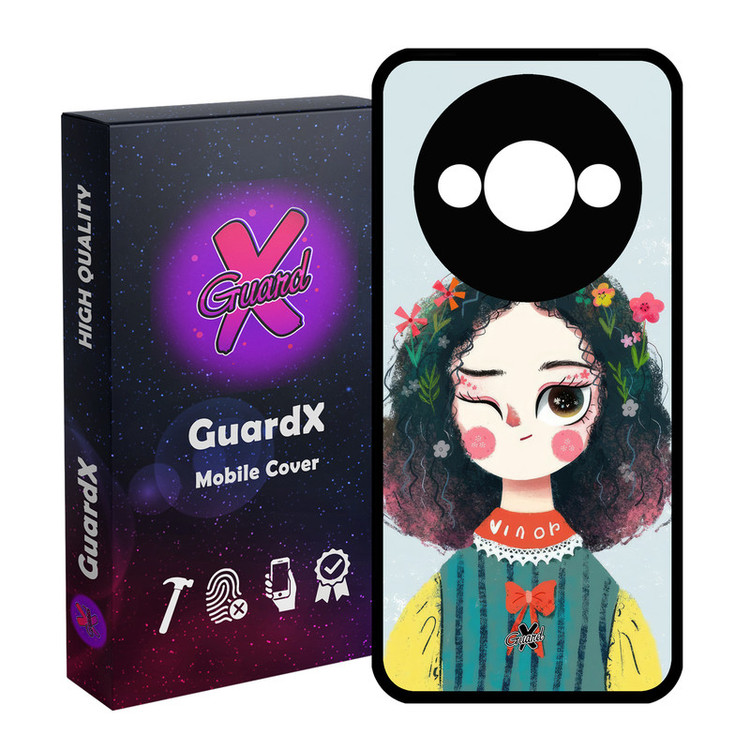 کاور گارد ایکس طرح Girl مدل Glass10629 مناسب برای گوشی موبایل شیائومی Redmi A3 4G/ A3X 4G/ Poco C61