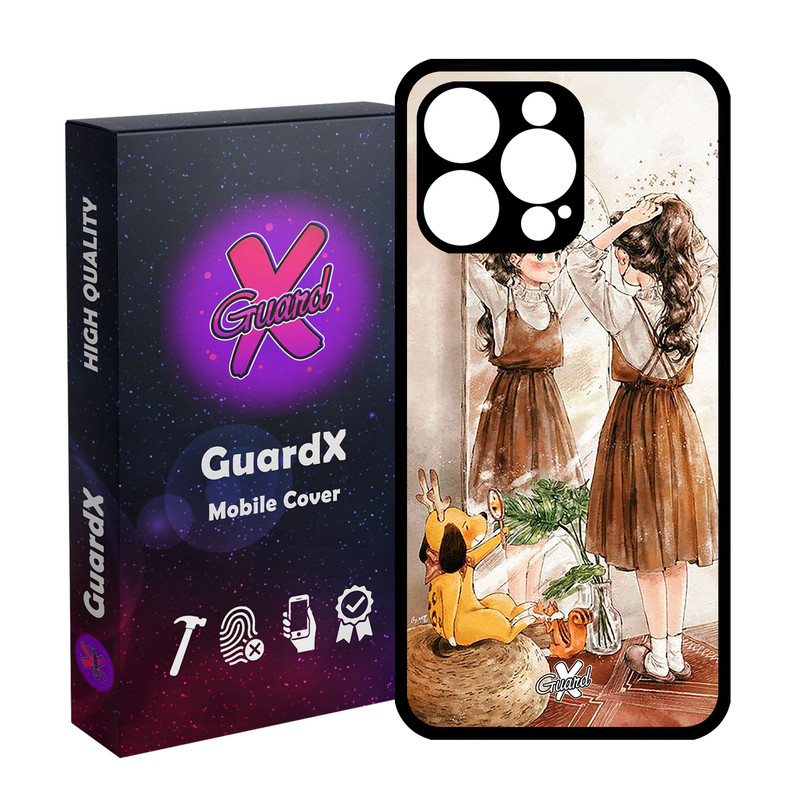 کاور گارد ایکس طرح Girl مدل قاب Glass10306 مناسب برای گوشی موبایل اپل iPhone 15 Pro Max