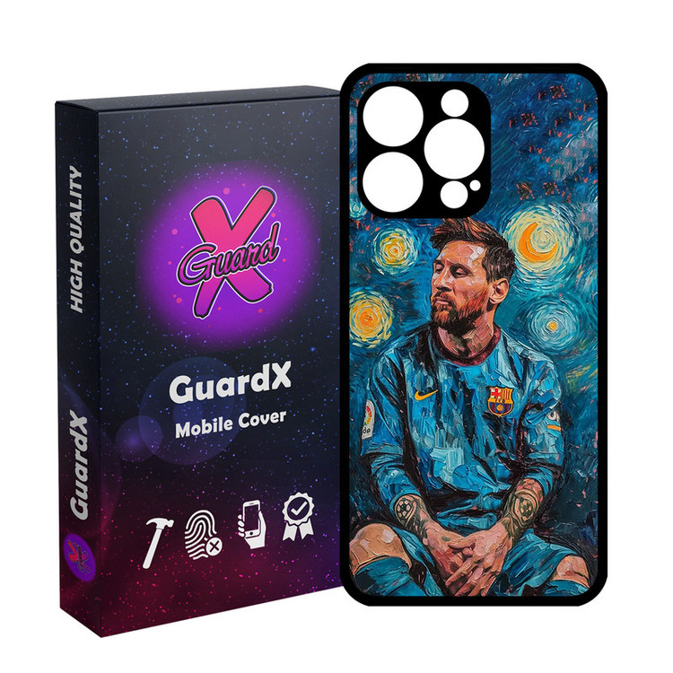 کاور گارد ایکس طرح لیونل مسی مدل Glass10741 مناسب برای گوشی موبایل اپل iPhone 14 Pro Max