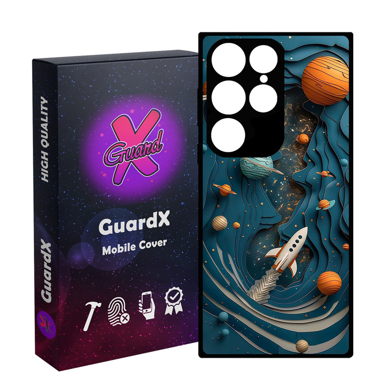 کاور گارد ایکس طرح فضا مدل Glass10750 مناسب برای گوشی موبایل سامسونگ Galaxy S24 Ultra