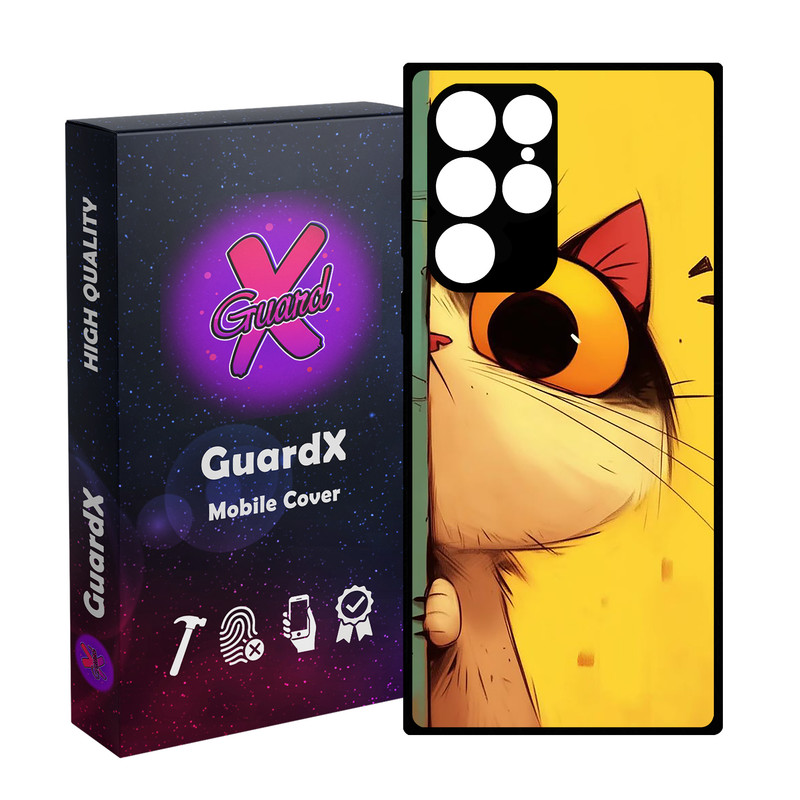 کاور گارد ایکس طرح Cat مدل Glass10781 مناسب برای گوشی موبایل سامسونگ Galaxy S23 Ultra