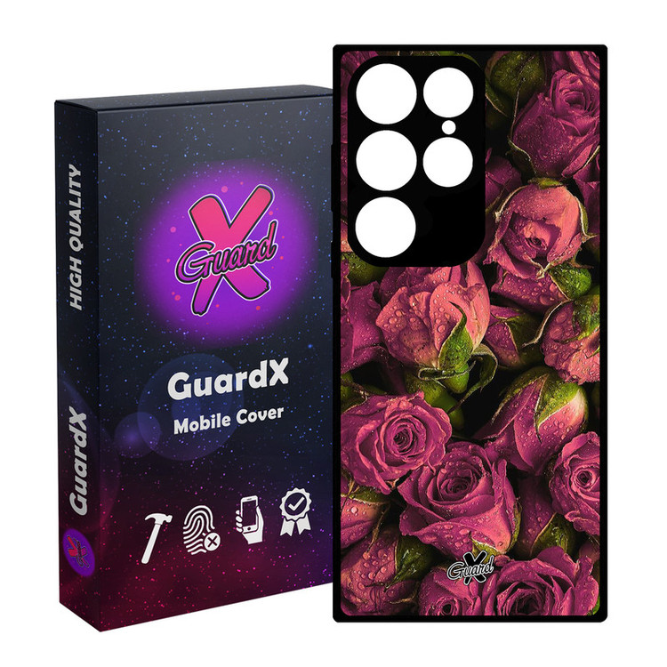 کاور گارد ایکس طرح Flower مدل Glass10006 مناسب برای گوشی موبایل سامسونگ Galaxy S24 Ultra