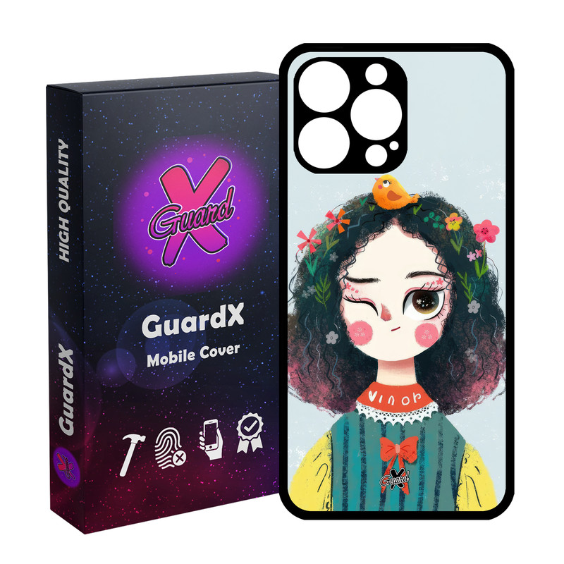 کاور گارد ایکس طرح دختر مدل Glass10639 مناسب برای گوشی موبایل اپل iPhone 14 Pro Max