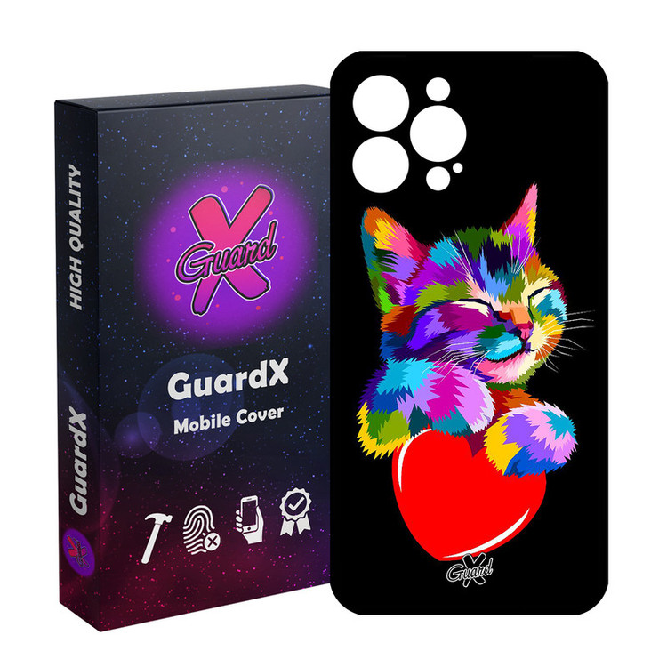 کاور گارد ایکس طرح گربه مدل Glass10269 مناسب برای گوشی موبایل اپل iPhone 13 Pro Max