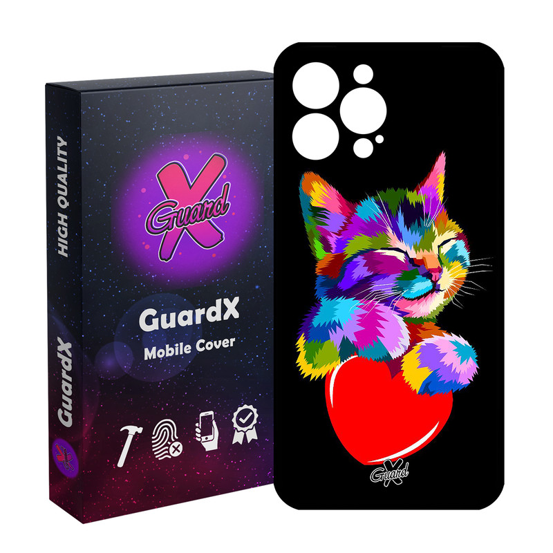 کاور گارد ایکس طرح گربه مدل Glass10269 مناسب برای گوشی موبایل اپل iPhone 13 Pro Max