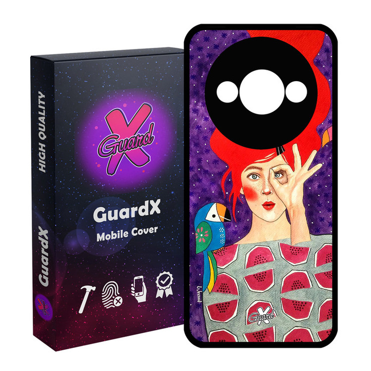 کاور گارد ایکس طرح Girl مدل Glass10153 مناسب برای گوشی موبایل شیائومی Redmi A3 4G/ A3X 4G/ Poco C61