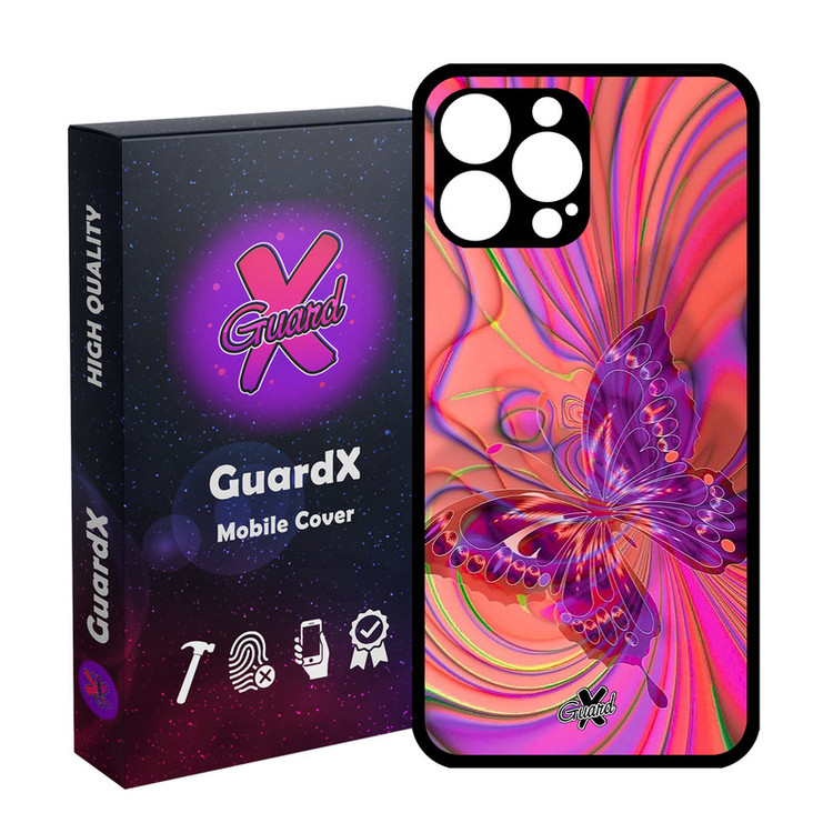 کاور گارد ایکس طرح پروانه مدل Glass10280 مناسب برای گوشی موبایل اپل iPhone 13 Pro Max
