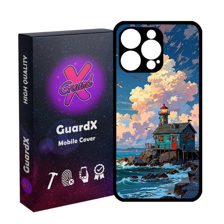 کاور گارد ایکس طرح خانه دریا مدل Glass10772 مناسب برای گوشی موبایل اپل iPhone 14 Pro Max