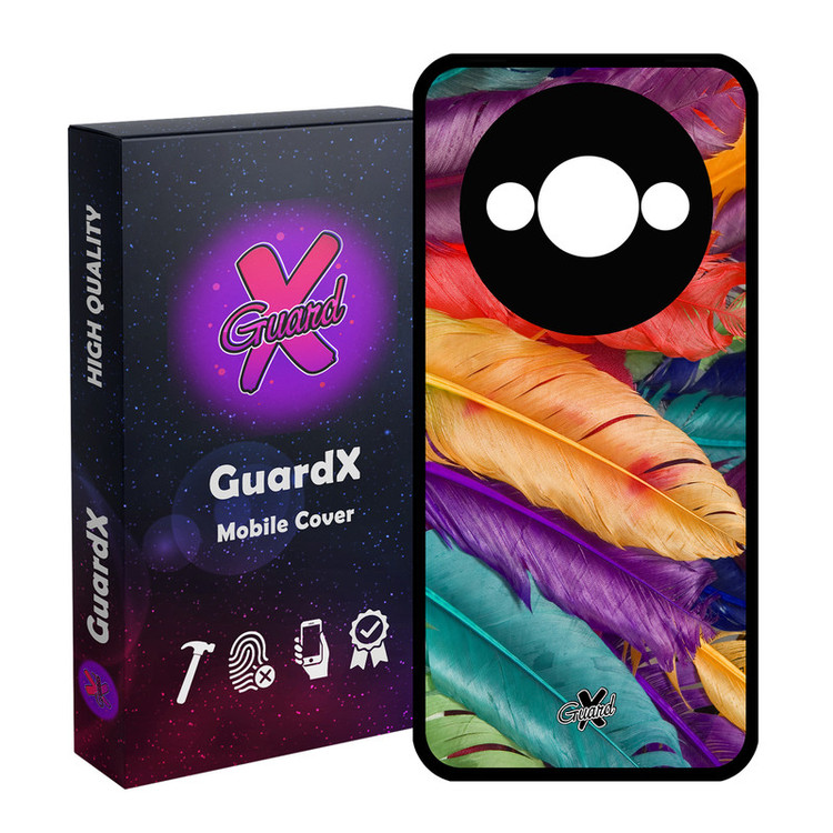 کاور گارد ایکس طرح Feather مدل قاب Glass10180 مناسب برای گوشی موبایل شیائومی Redmi A3 4G/ A3X 4G/ Poco C61