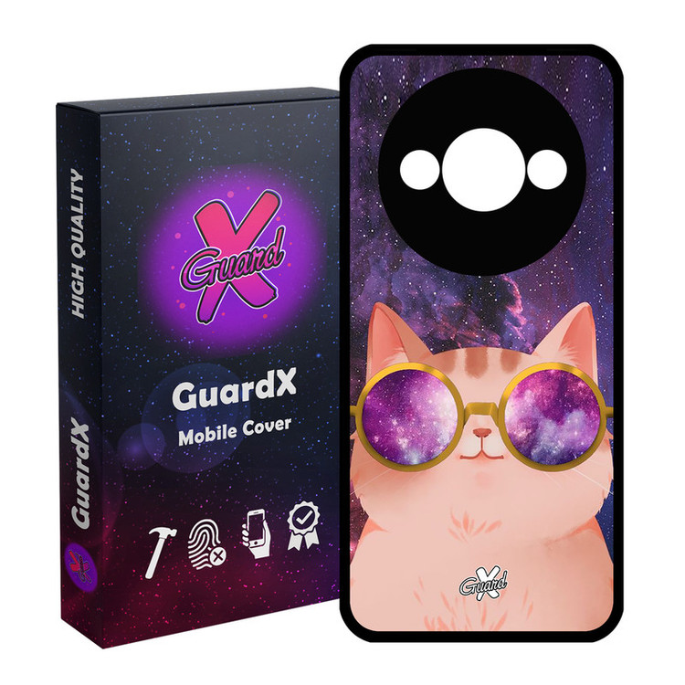 کاور گارد ایکس طرح Cat مدل قاب Glass10078 مناسب برای گوشی موبایل شیائومی Redmi A3 4G/ A3X 4G/ Poco C61