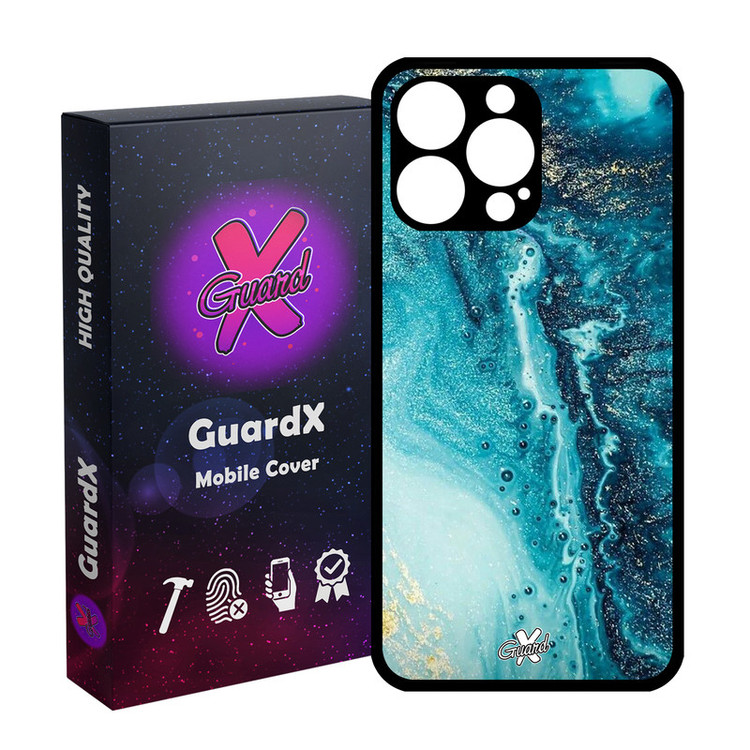 کاور گارد ایکس طرح آبی مدل Glass10402 مناسب برای گوشی موبایل اپل iPhone 14 Pro Max