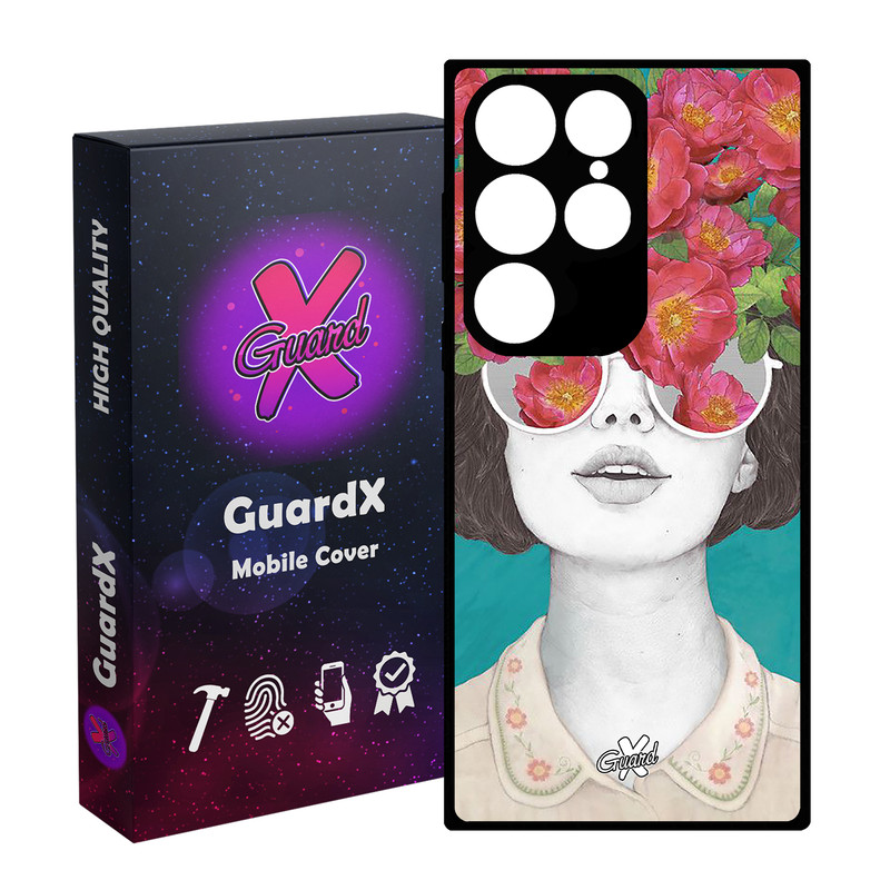 کاور گارد ایکس طرح Girl مدل Glass10148 مناسب برای گوشی موبایل سامسونگ Galaxy S24 Ultra