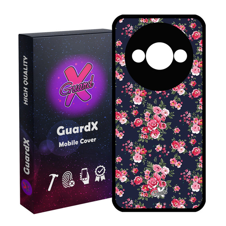 کاور گارد ایکس طرح Flower مدل قاب Glass10130 مناسب برای گوشی موبایل شیائومی Redmi A3 4G/ A3X 4G/ Poco C61