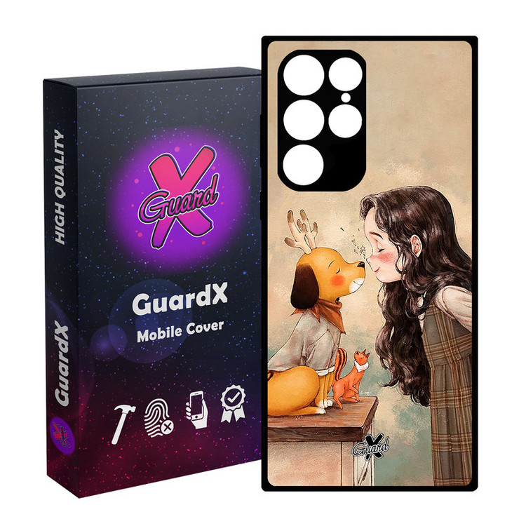 کاور گارد ایکس طرح Girl مدل Glass10323 مناسب برای گوشی موبایل سامسونگ Galaxy S23 Ultra
