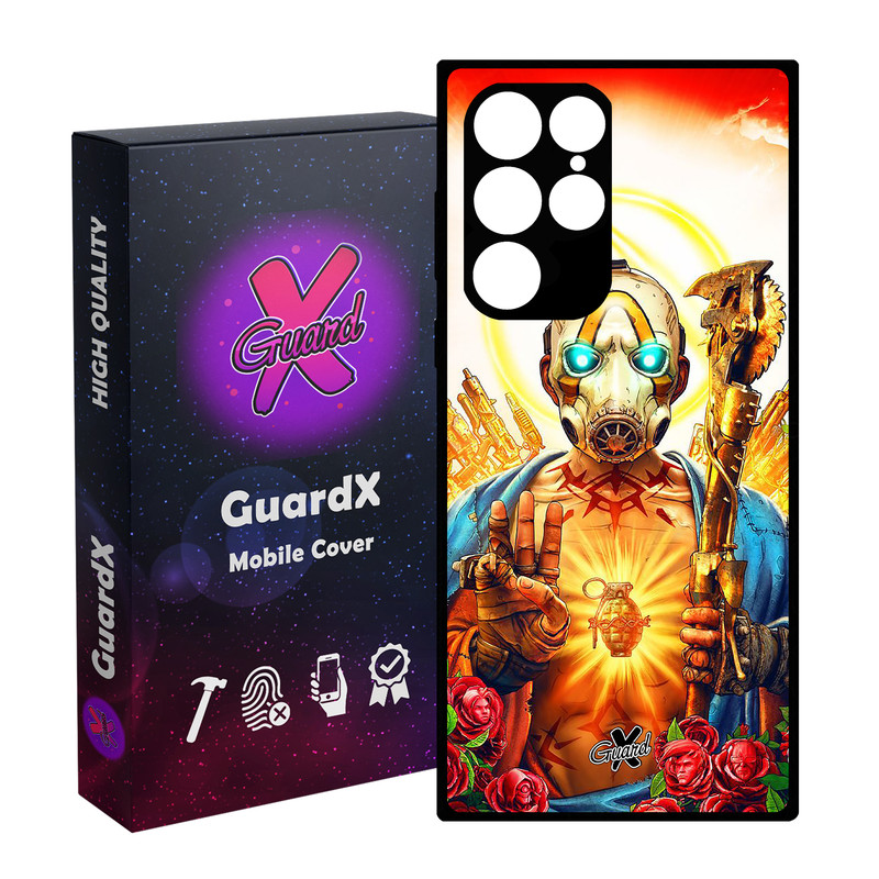 کاور گارد ایکس طرح Borderlands مدل Glass10068 مناسب برای گوشی موبایل سامسونگ Galaxy S23 Ultra