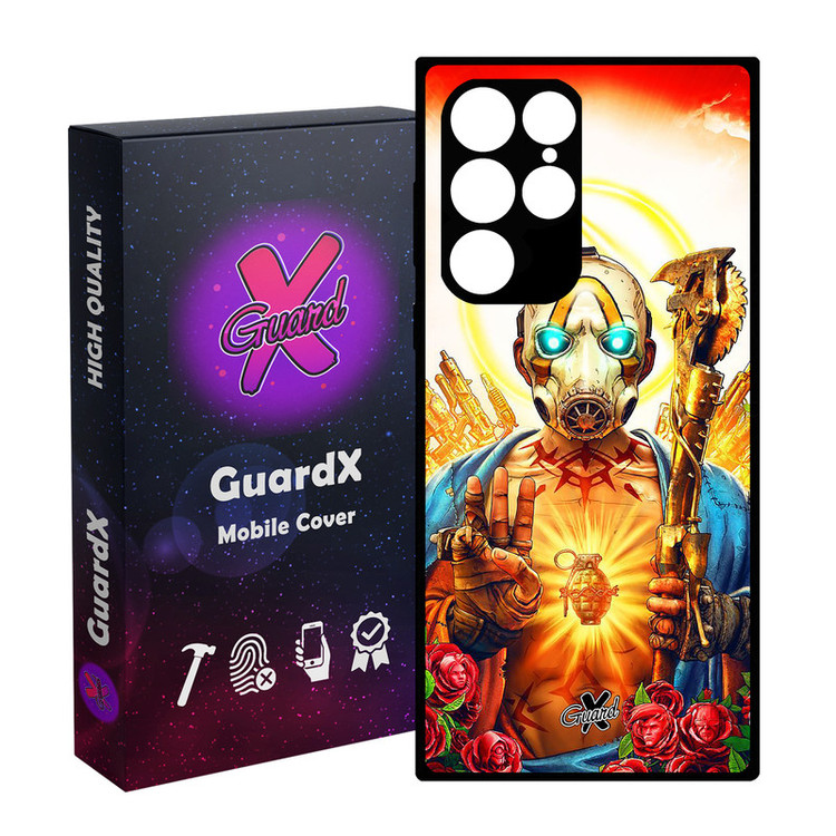 کاور گارد ایکس طرح Borderlands مدل Glass10068 مناسب برای گوشی موبایل سامسونگ Galaxy S23 Ultra