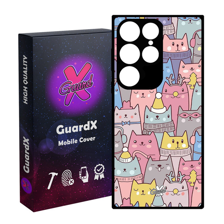 کاور گارد ایکس طرح Cat مدل Glass10074 مناسب برای گوشی موبایل سامسونگ Galaxy S24 Ultra