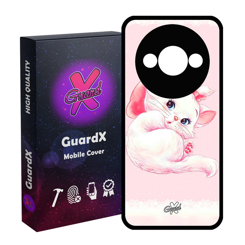 کاور گارد ایکس طرح Cat مدل قاب Glass10219 مناسب برای گوشی موبایل شیائومی Redmi A3 4G/ A3X 4G/ Poco C61