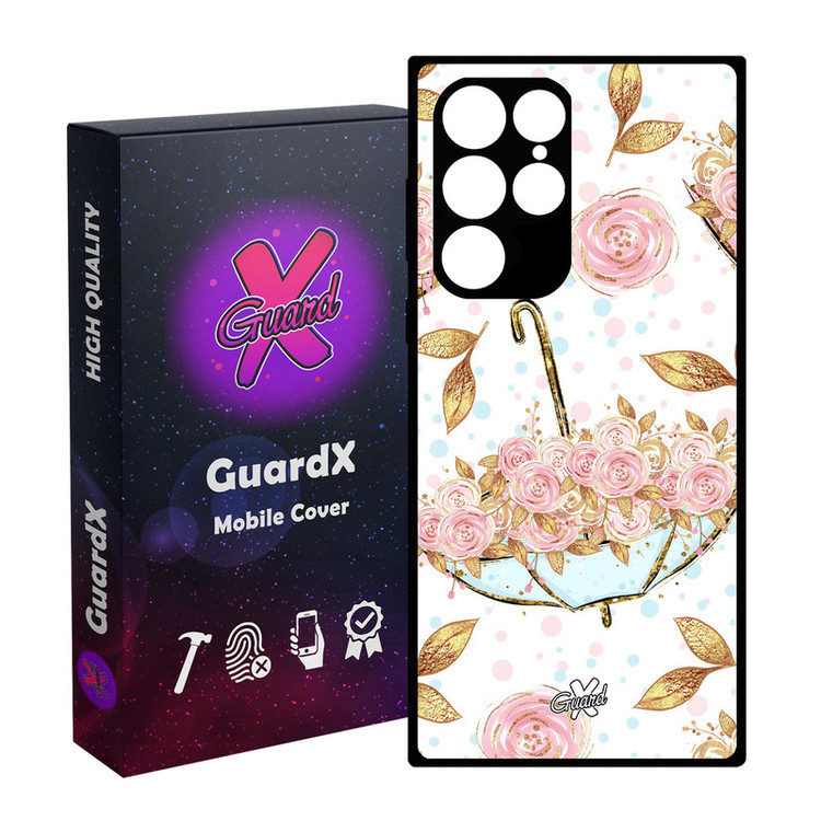 کاور گارد ایکس طرح Flower مدل Glass10107 مناسب برای گوشی موبایل سامسونگ Galaxy S23 Ultra