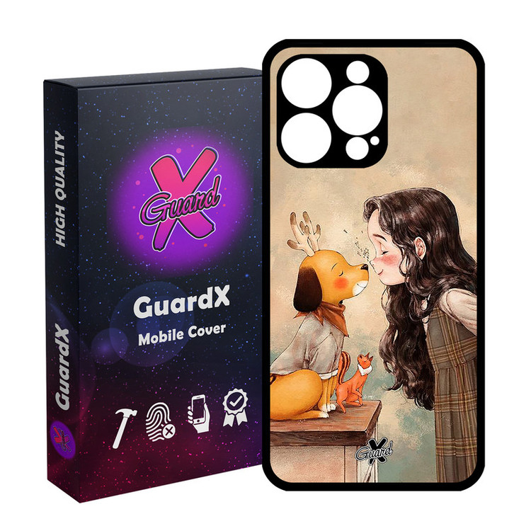 کاور گارد ایکس طرح Girl مدل قاب Glass10323 مناسب برای گوشی موبایل اپل iPhone 15 Pro Max