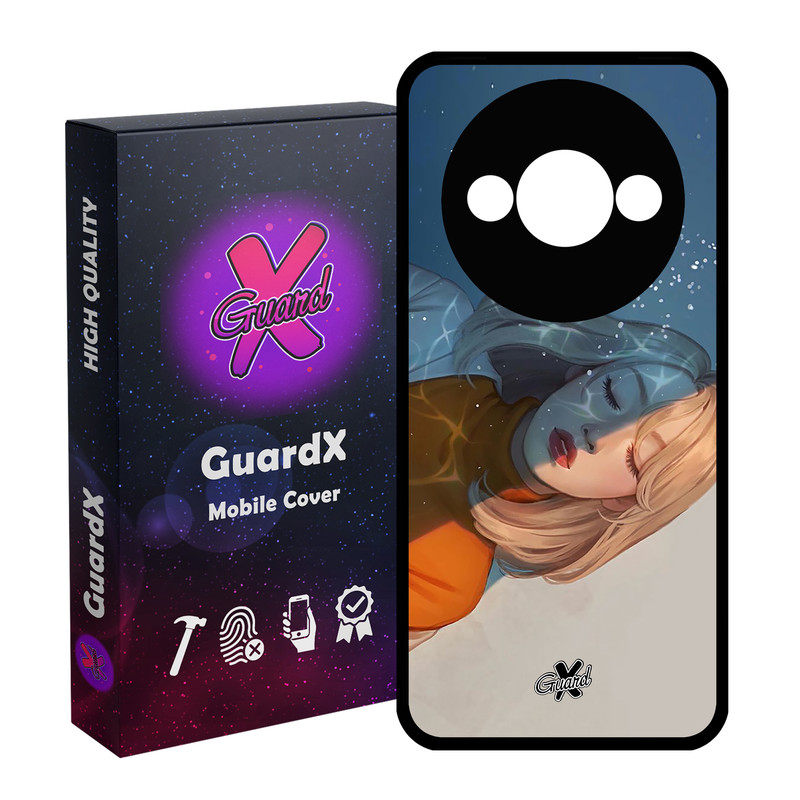 کاور گارد ایکس طرح Girl مدل قاب Glass10013 مناسب برای گوشی موبایل شیائومی Redmi A3 4G/ A3X 4G/ Poco C61