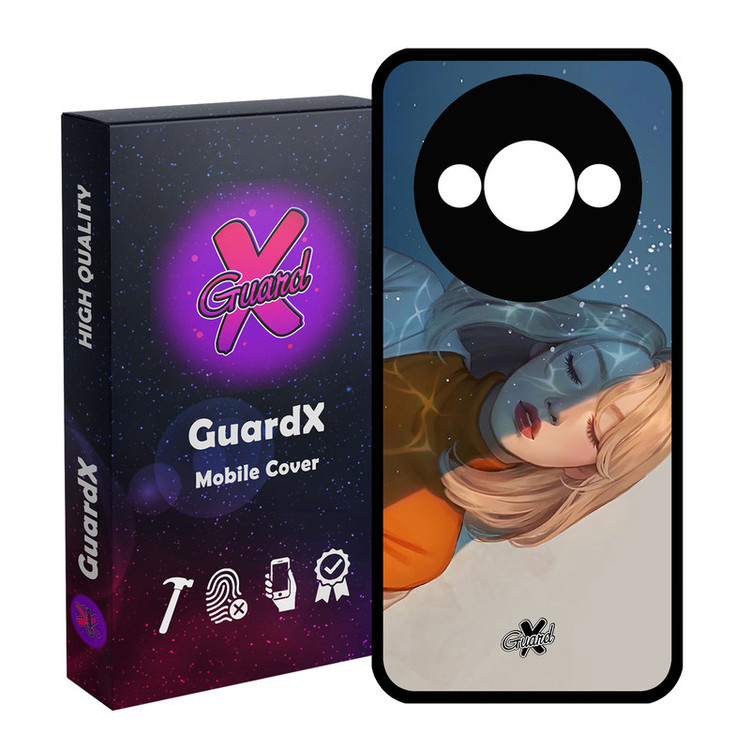 کاور گارد ایکس طرح Girl مدل قاب Glass10013 مناسب برای گوشی موبایل شیائومی Redmi A3 4G/ A3X 4G/ Poco C61
