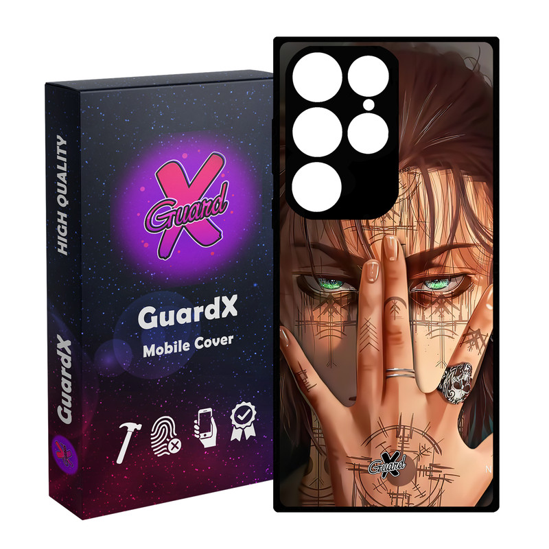 کاور گارد ایکس طرح Eren Anime مدل Glass10449 مناسب برای گوشی موبایل سامسونگ Galaxy S24 Ultra