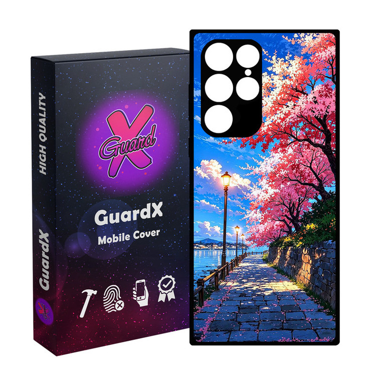 کاور گارد ایکس طرح جاده دریا مدل Glass10791 مناسب برای گوشی موبایل سامسونگ Galaxy S23 Ultra