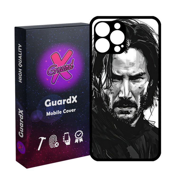 کاور گارد ایکس طرح جان ویک مدل Glass10754 مناسب برای گوشی موبایل اپل iPhone 13 Pro Max