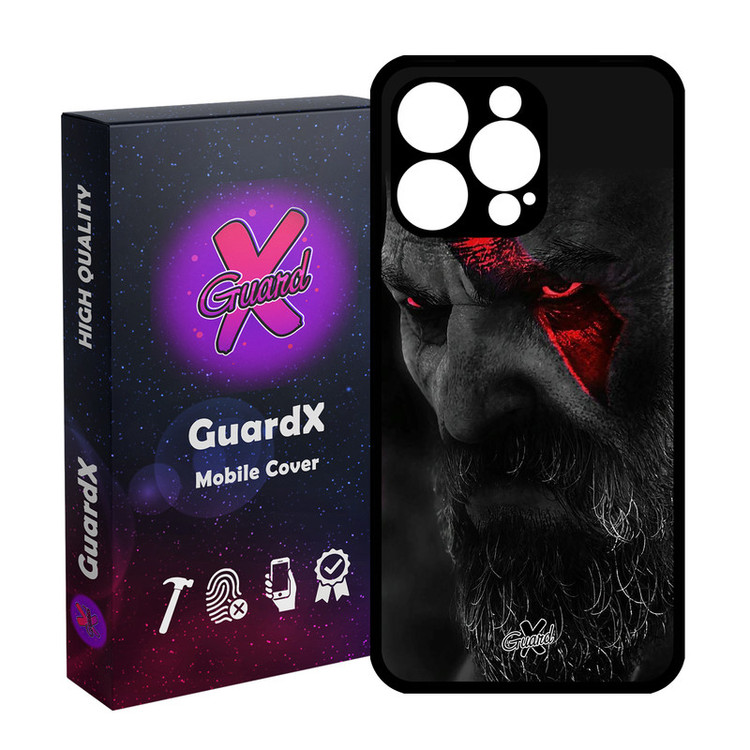 کاور گارد ایکس طرح God of War مدل Glass10349 مناسب برای گوشی موبایل اپل iPhone 15 Pro Max