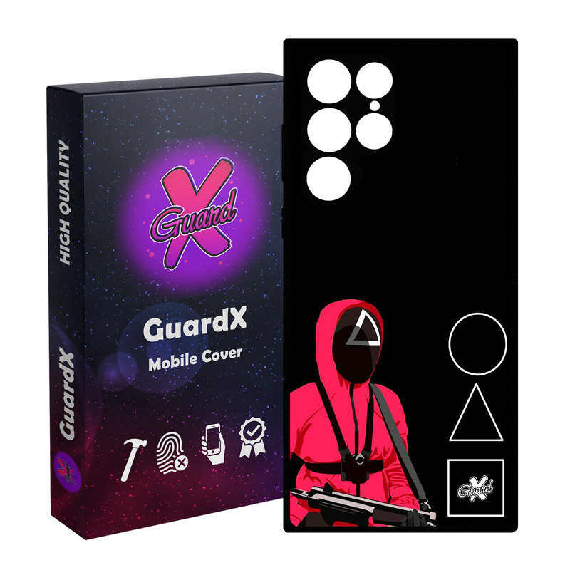 کاور گارد ایکس طرح Squid Game مدل Glass10410 مناسب برای گوشی موبایل سامسونگ Galaxy S23 Ultra