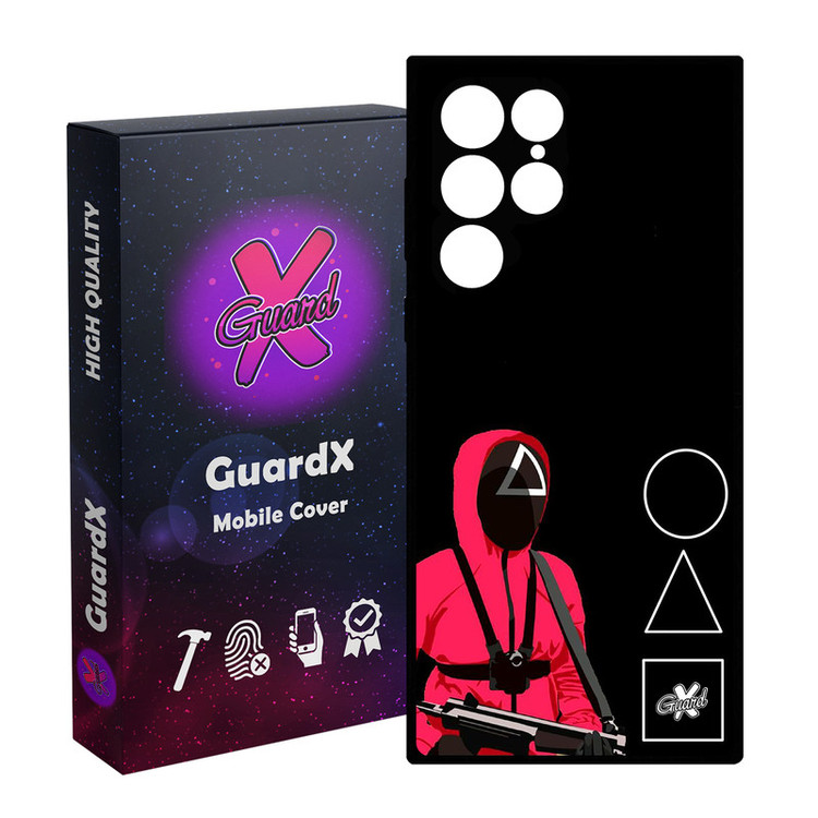 کاور گارد ایکس طرح Squid Game مدل Glass10410 مناسب برای گوشی موبایل سامسونگ Galaxy S23 Ultra